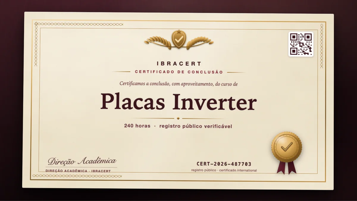 Capa do curso Placas Inverter