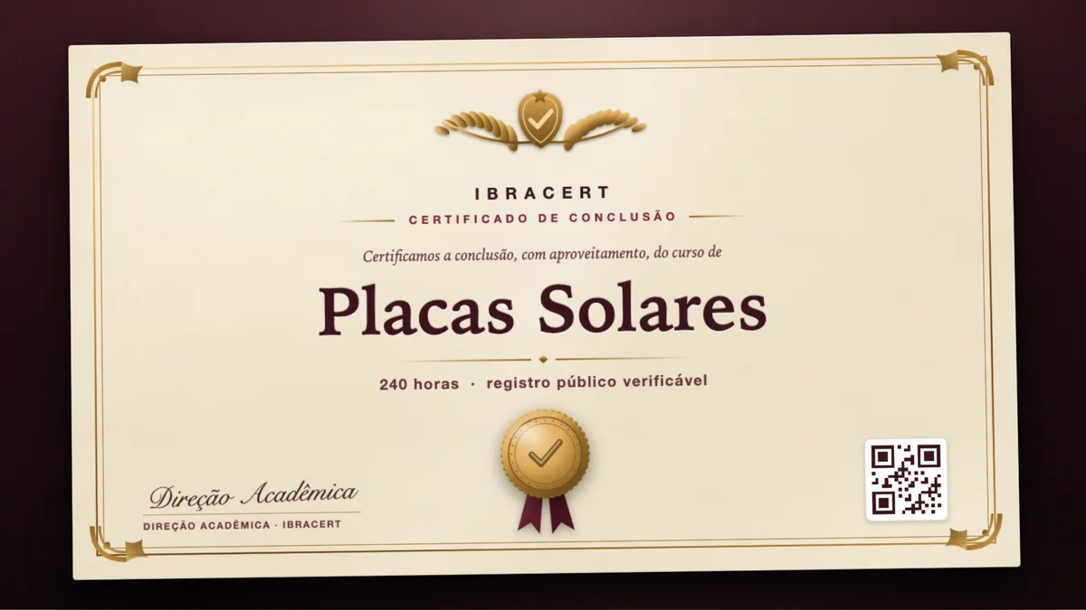 Capa do curso Placas Solares
