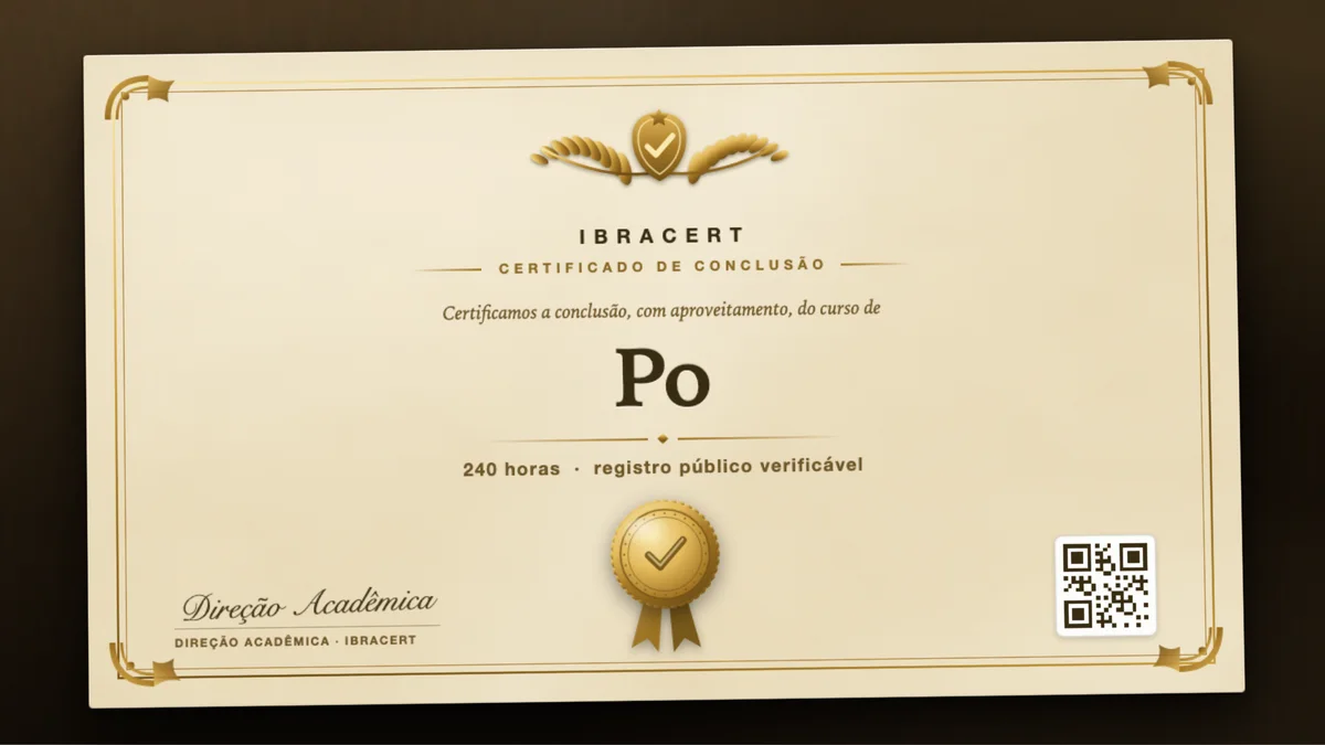 Capa do curso Po
