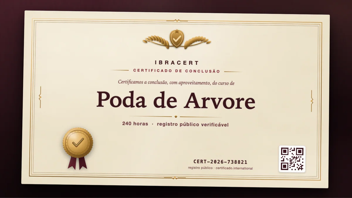 Capa do curso Poda de Arvore