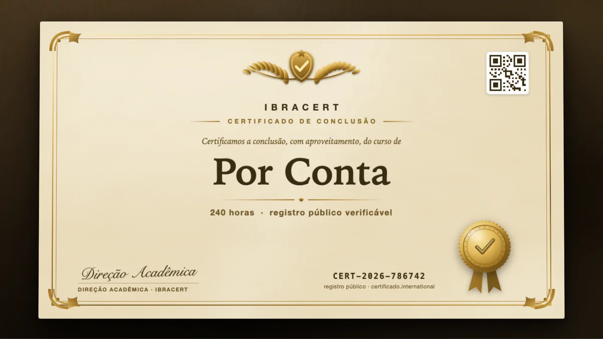 Capa do curso Por Conta