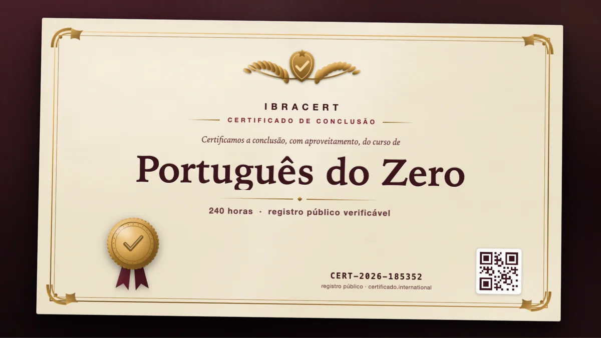 Capa do curso Português do Zero