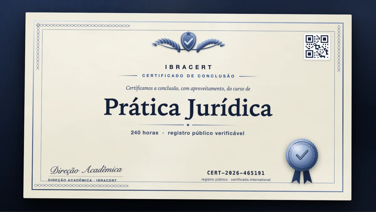 Capa do curso Prática Jurídica