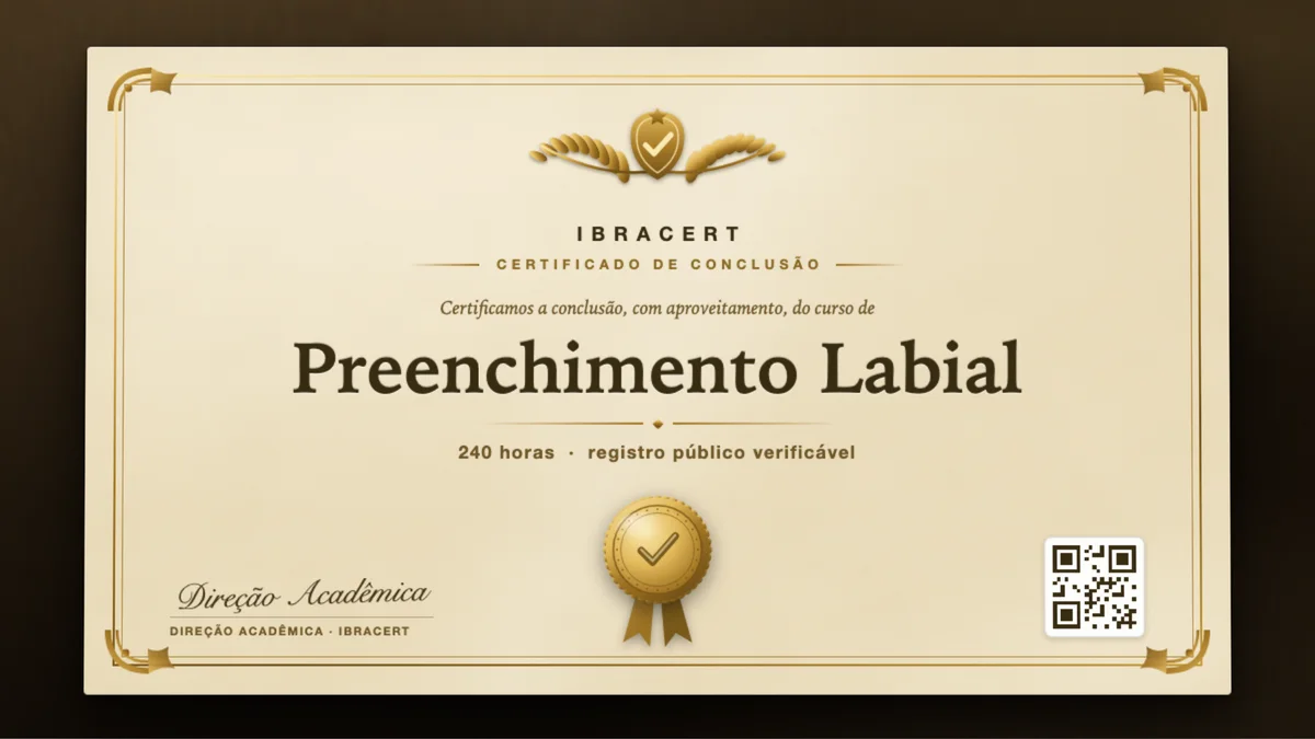 Capa do curso Preenchimento Labial