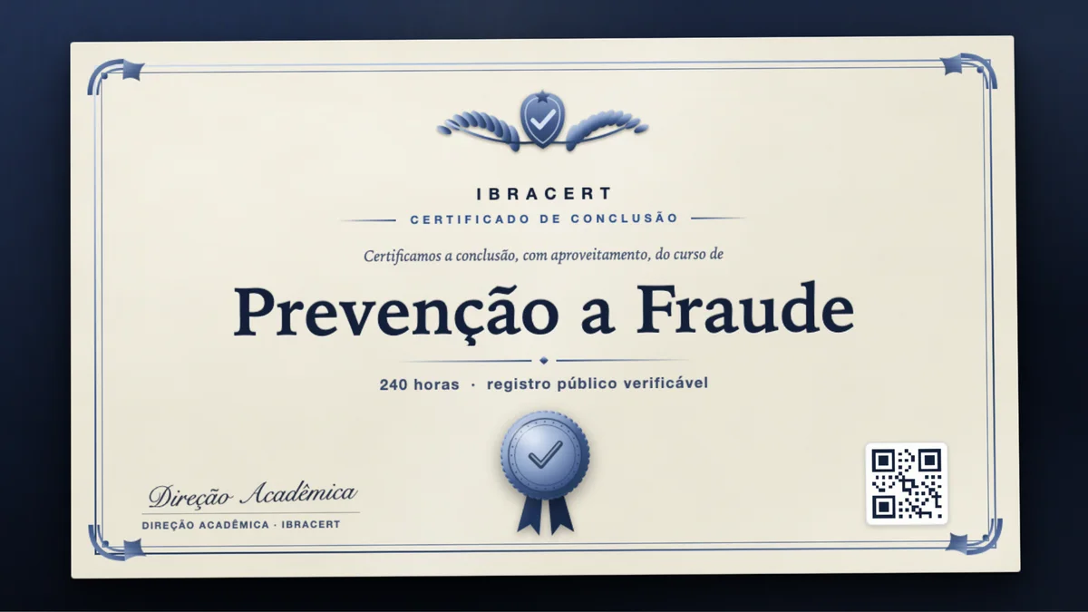 Capa do curso Prevenção a Fraude