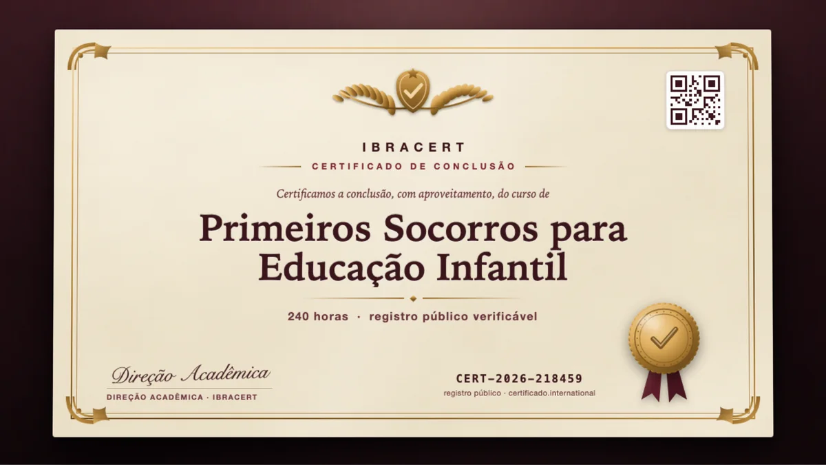 Capa do curso Primeiros Socorros para Educação Infantil