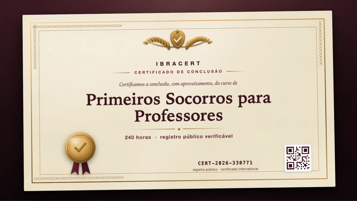 Capa do curso Primeiros Socorros para Professores