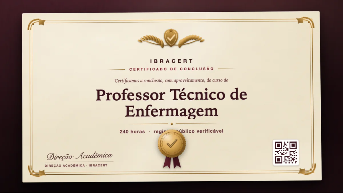 Capa do curso Professor Técnico de Enfermagem
