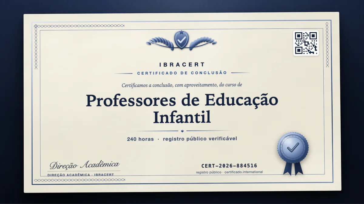 Capa do curso Professores de Educação Infantil