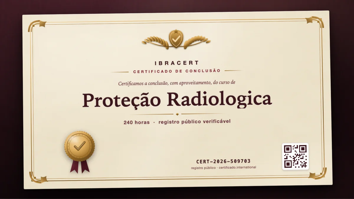 Capa do curso Proteção Radiologica