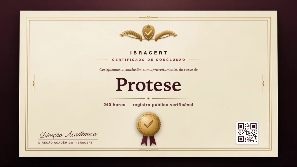 Capa do curso Protese