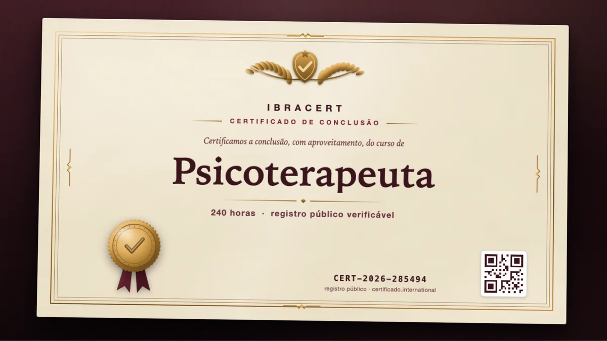 Capa do curso Psicoterapeuta