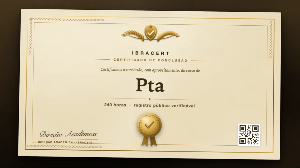 Capa do curso Pta