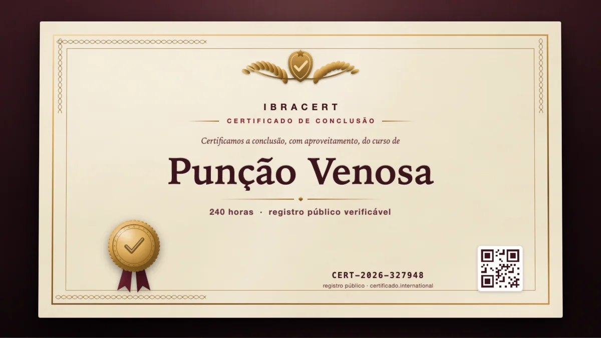 Capa do curso Punção Venosa