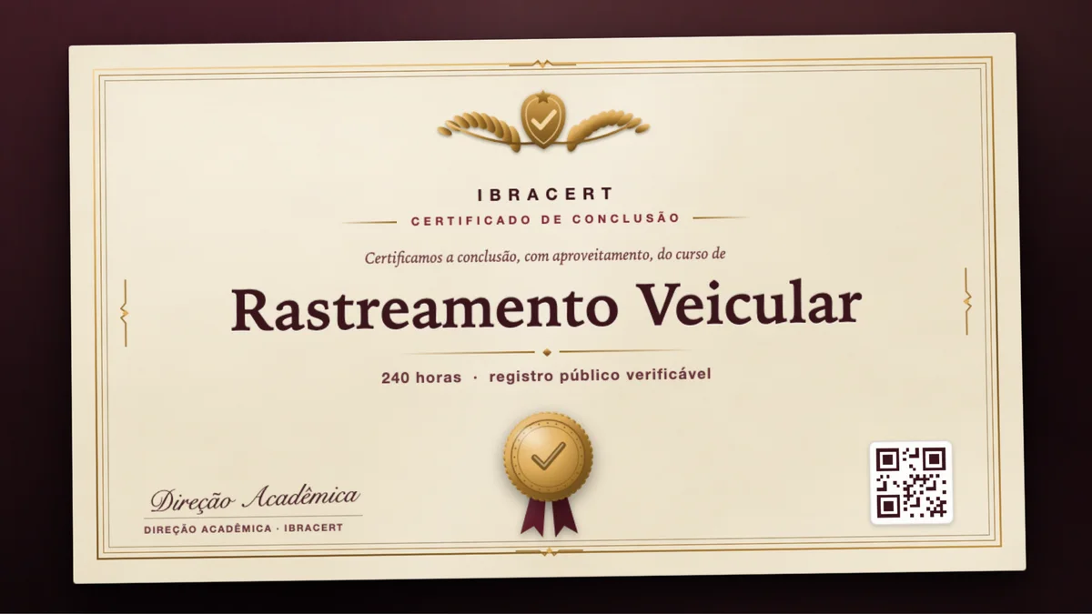Capa do curso Rastreamento Veicular