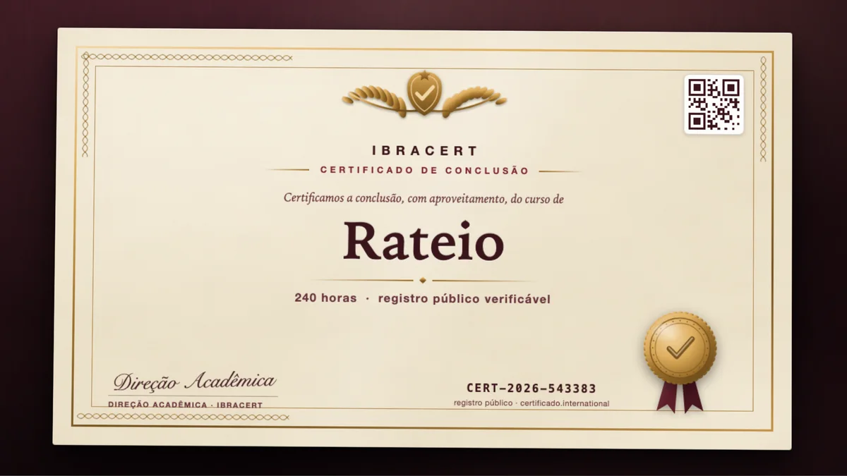 Capa do curso Rateio
