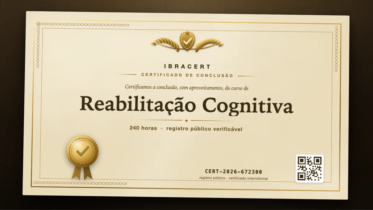 Capa do curso Reabilitação Cognitiva
