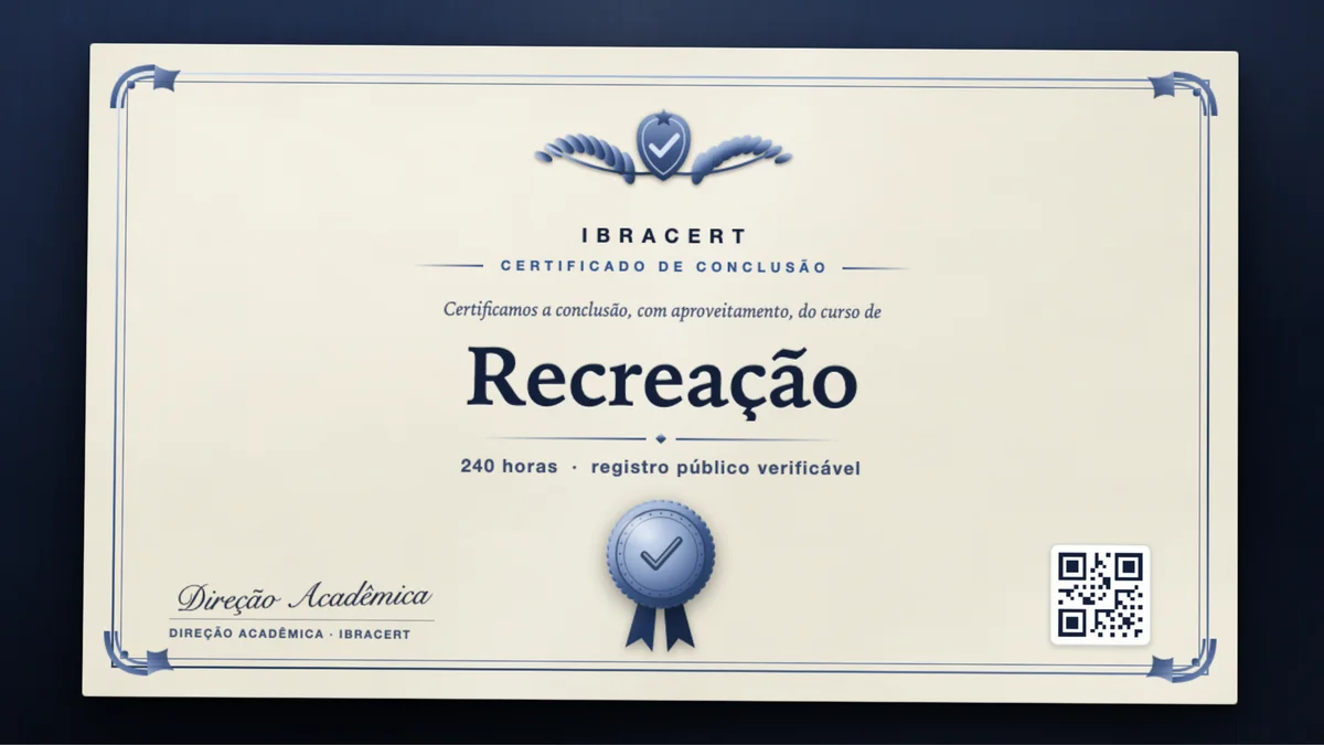 Capa do curso Recreação