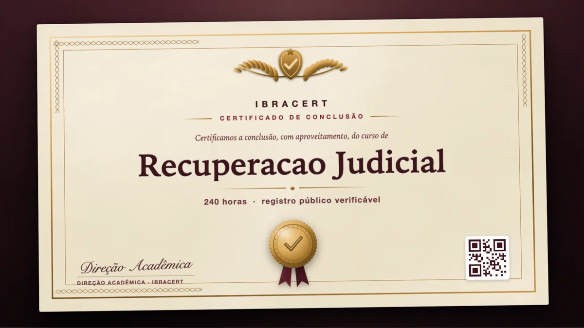 Capa do curso Recuperacao Judicial