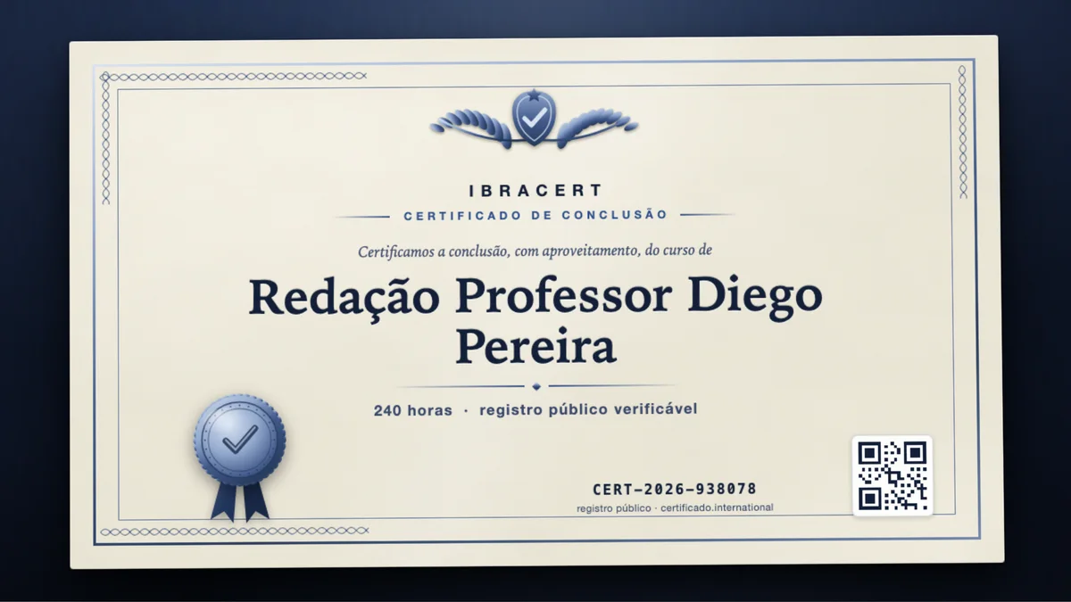 Capa do curso Redação Professor Diego Pereira