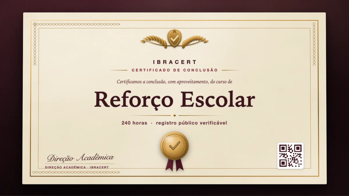 Capa do curso Reforço Escolar