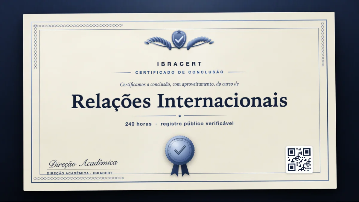 Capa do curso Relações Internacionais