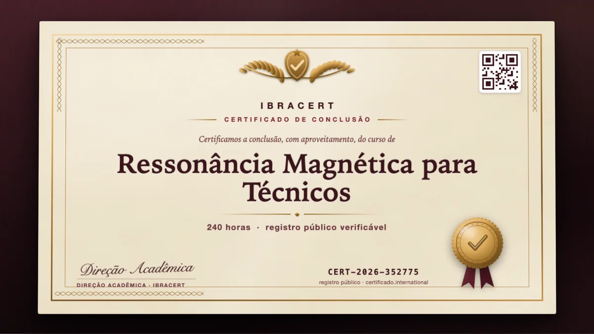 Capa do curso Ressonância Magnética para Técnicos