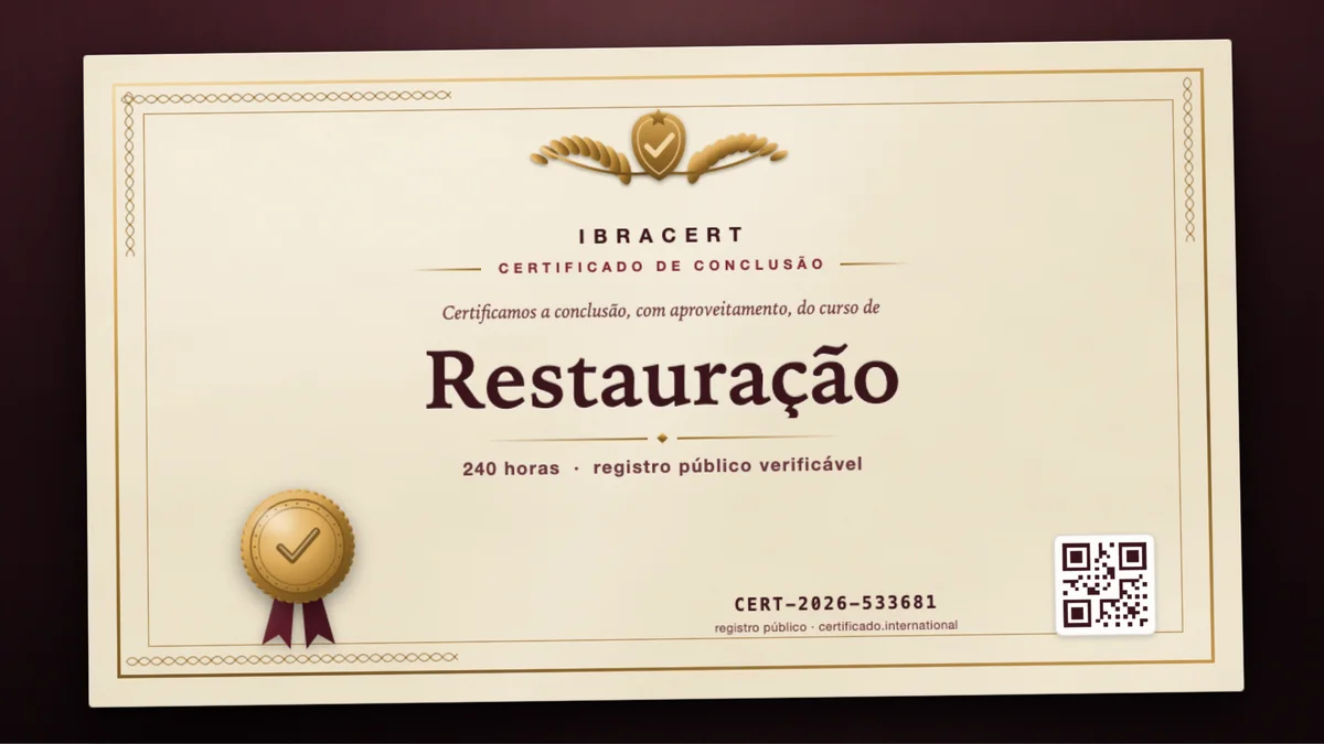 Capa do curso Restauração