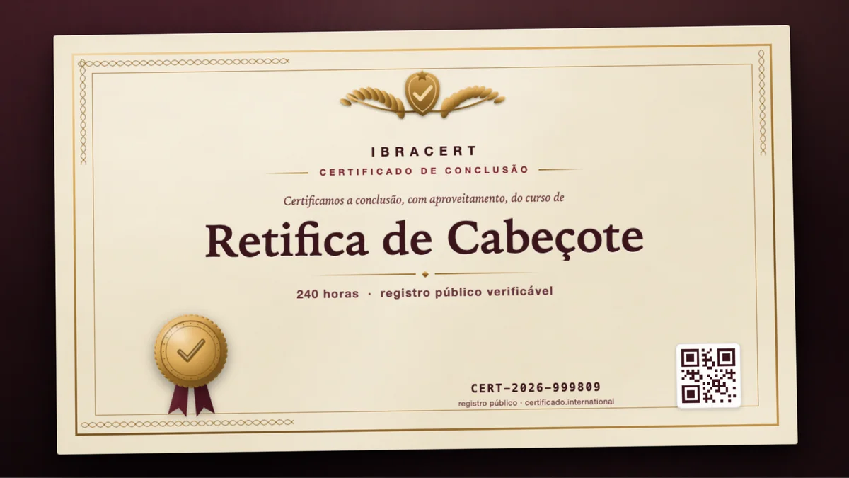 Capa do curso Retifica de Cabeçote