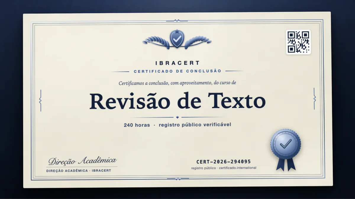 Capa do curso Revisão de Texto