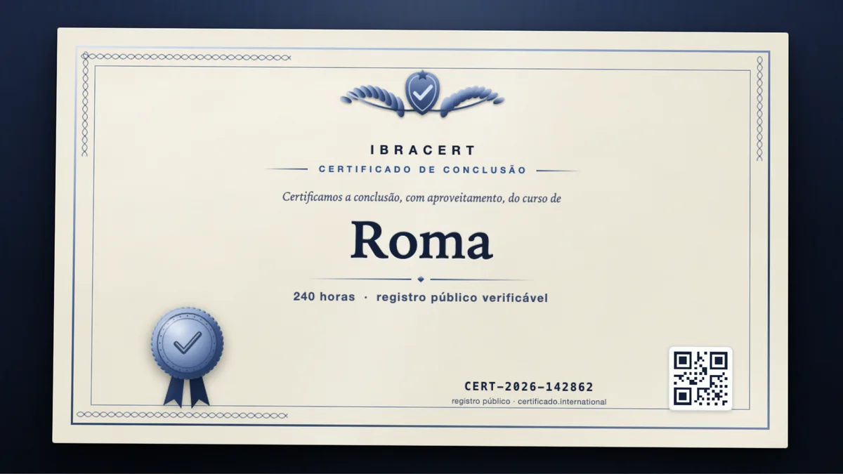Capa do curso Roma