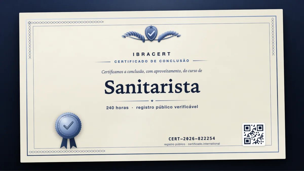 Capa do curso Sanitarista