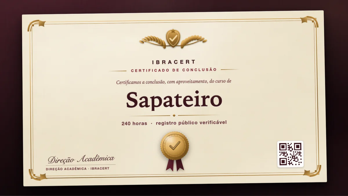 Capa do curso Sapateiro