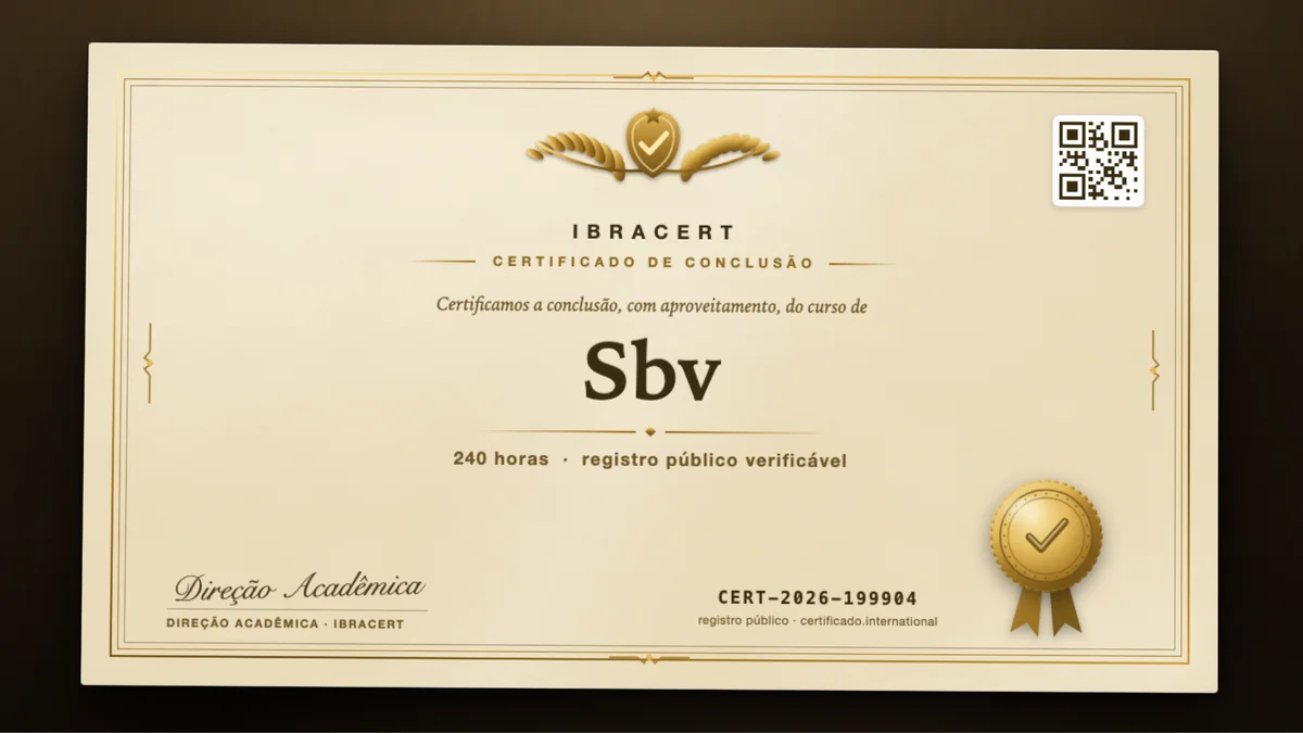 Capa do curso Sbv
