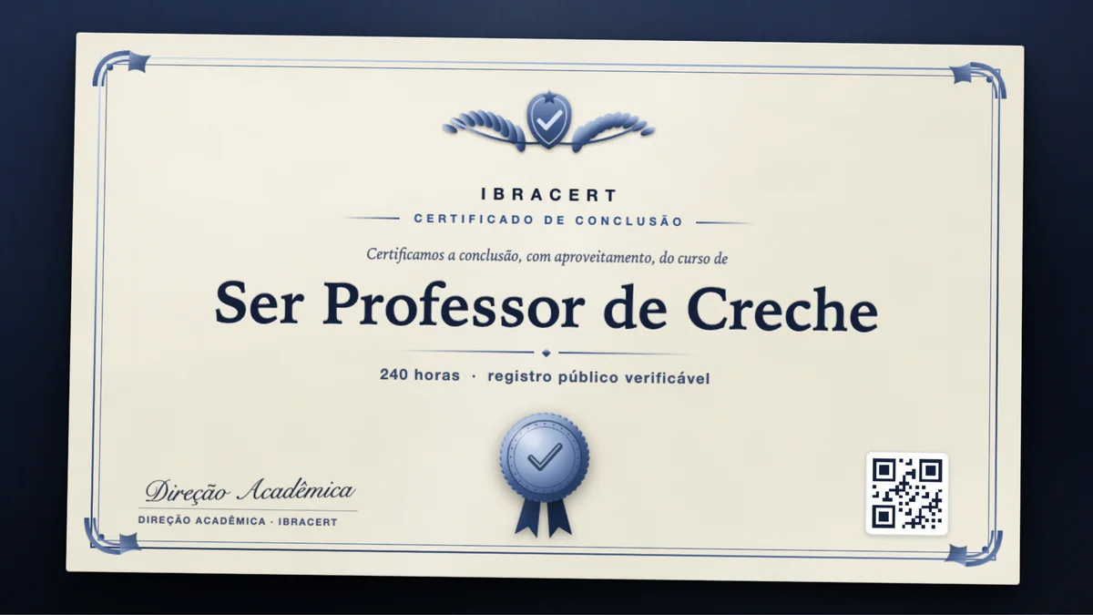 Capa do curso Ser Professor de Creche
