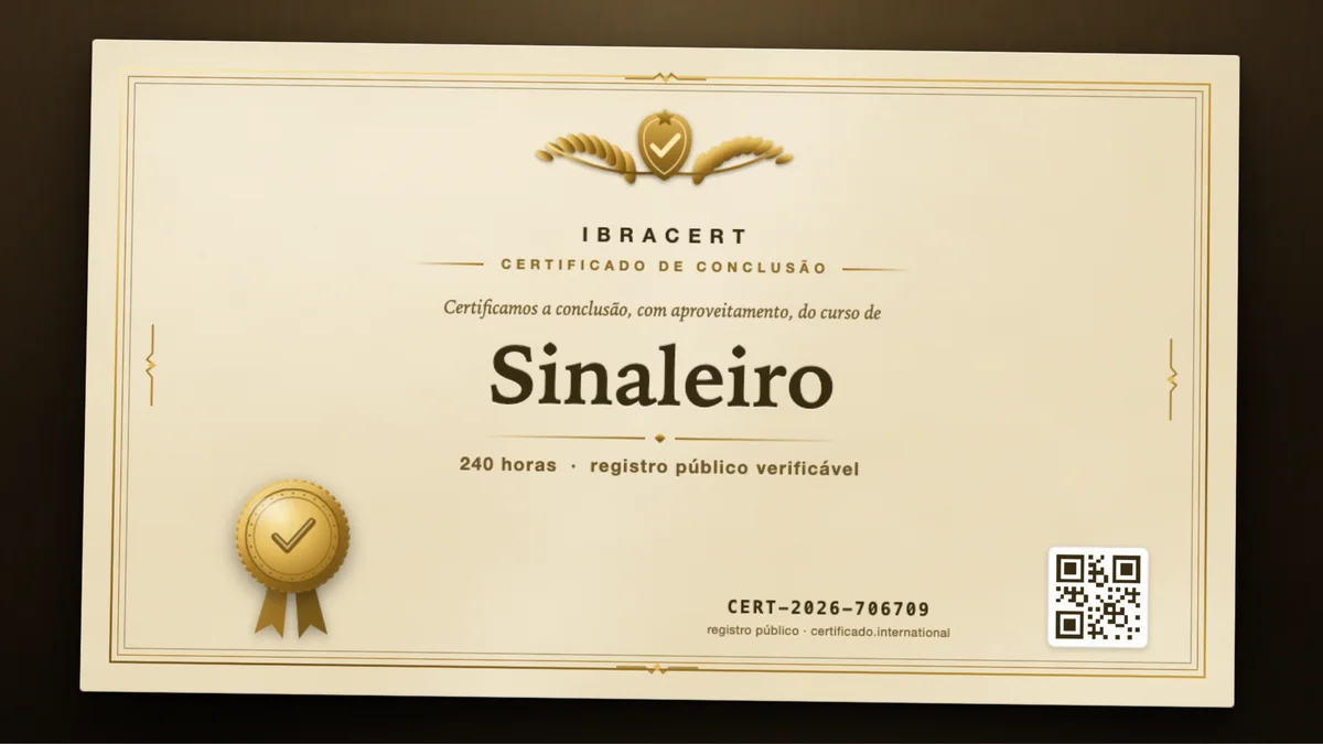 Capa do curso Sinaleiro