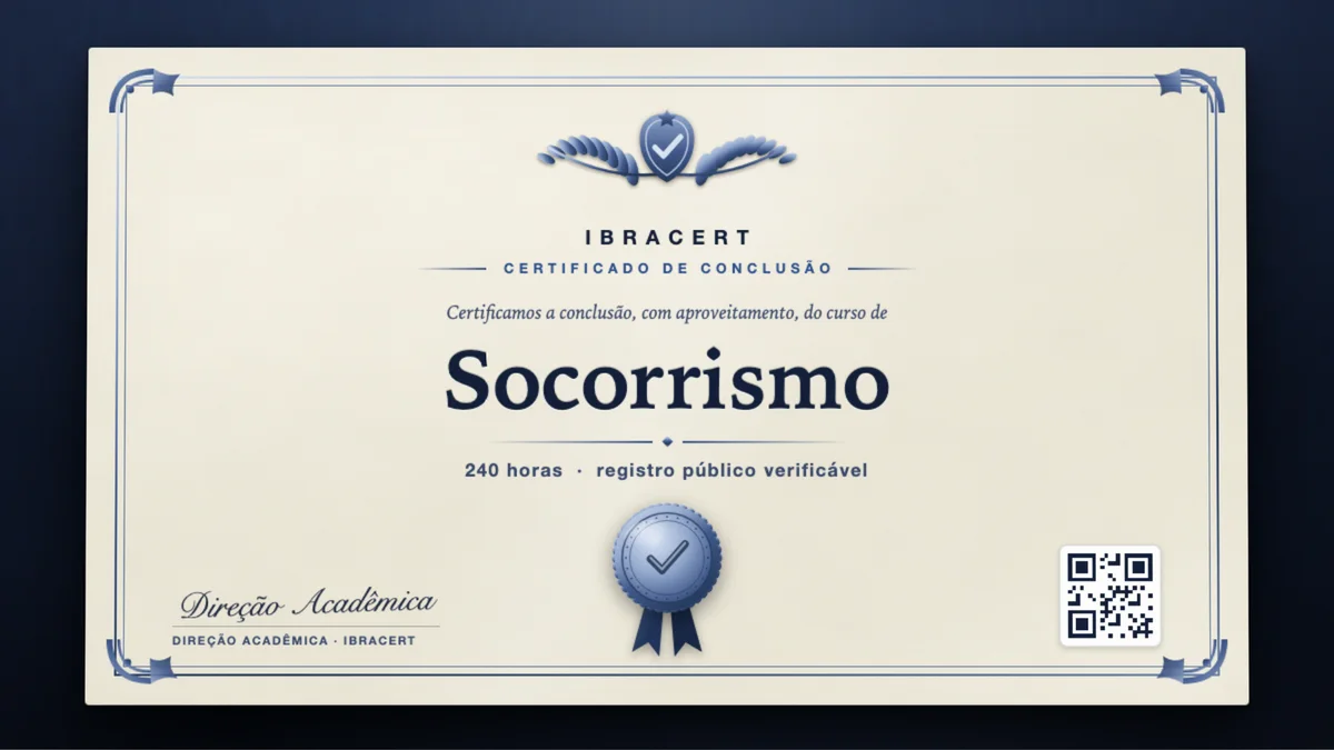 Capa do curso Socorrismo