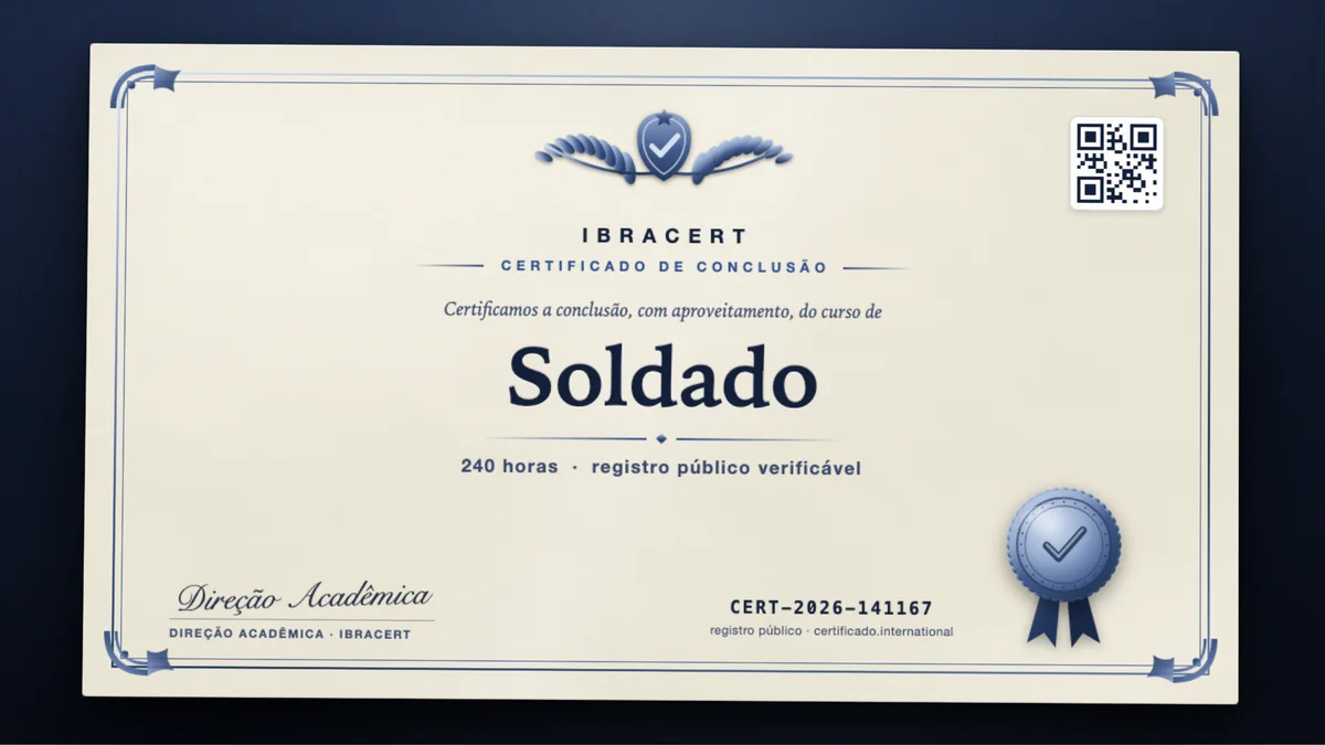 Capa do curso Soldado