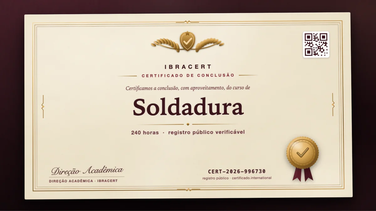 Capa do curso Soldadura