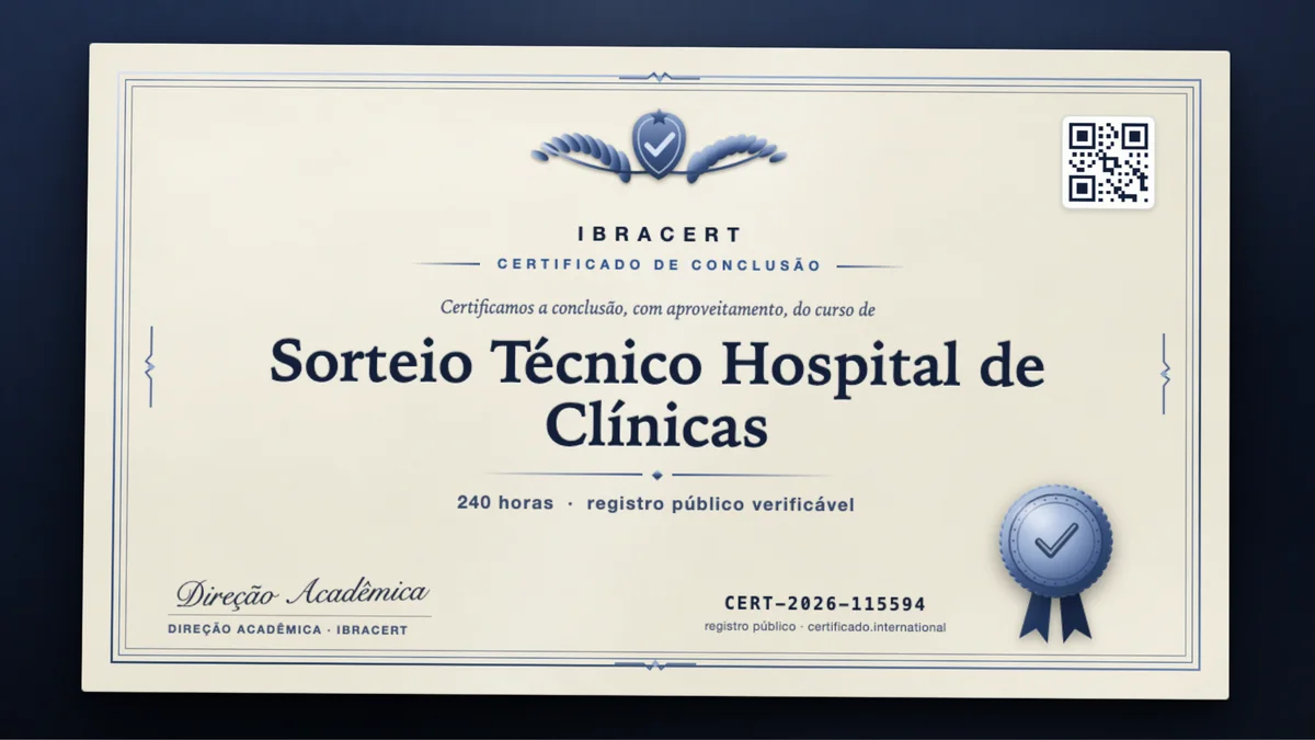 Capa do curso Sorteio Técnico Hospital de Clínicas