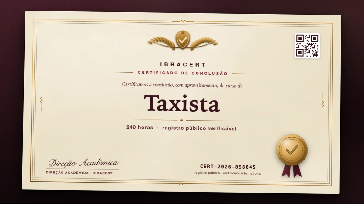 Capa do curso Taxista