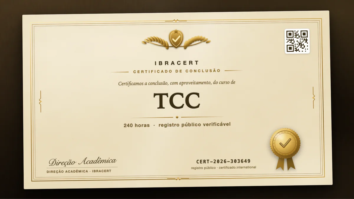 Capa do curso TCC