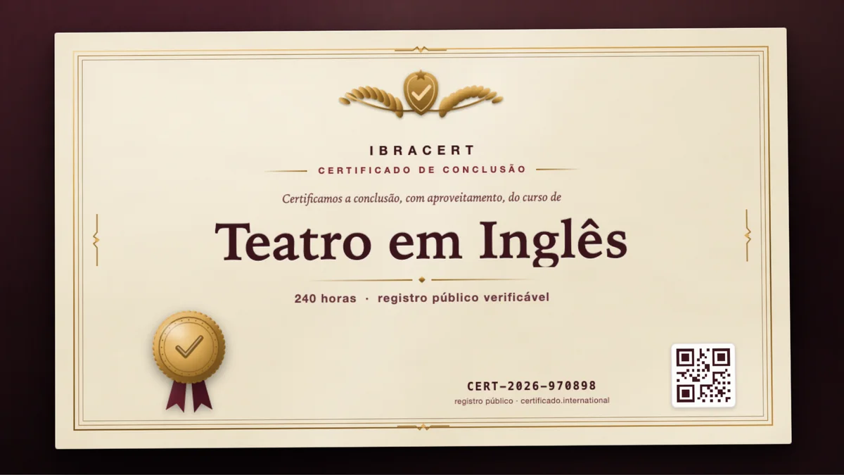 Capa do curso Teatro em Inglês