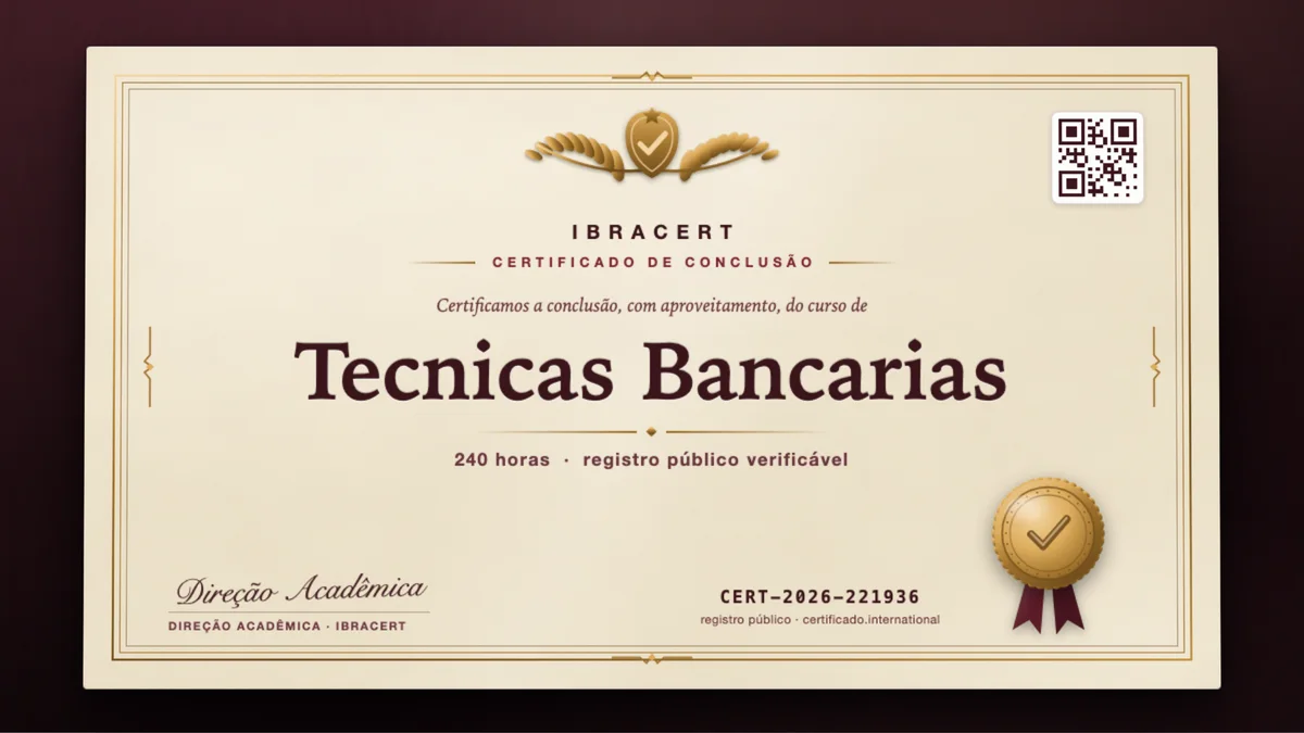 Capa do curso Tecnicas Bancarias