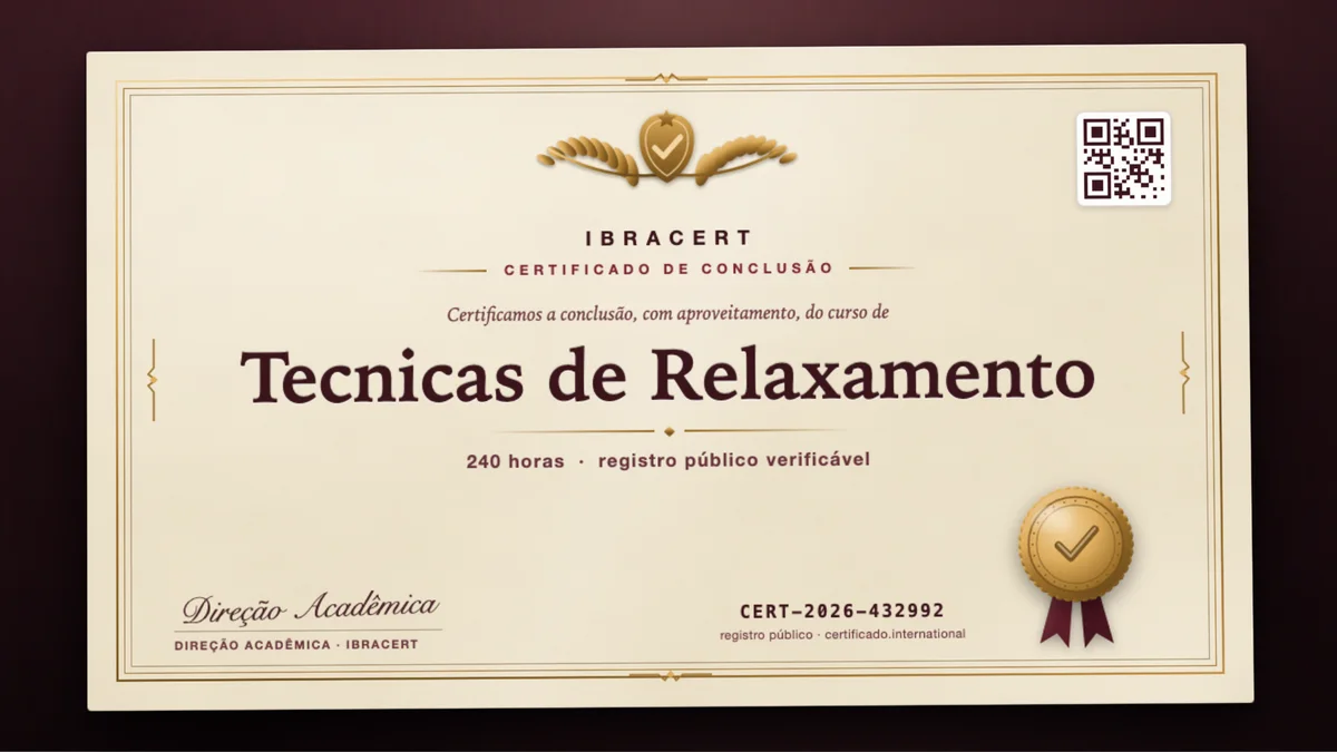 Capa do curso Tecnicas de Relaxamento