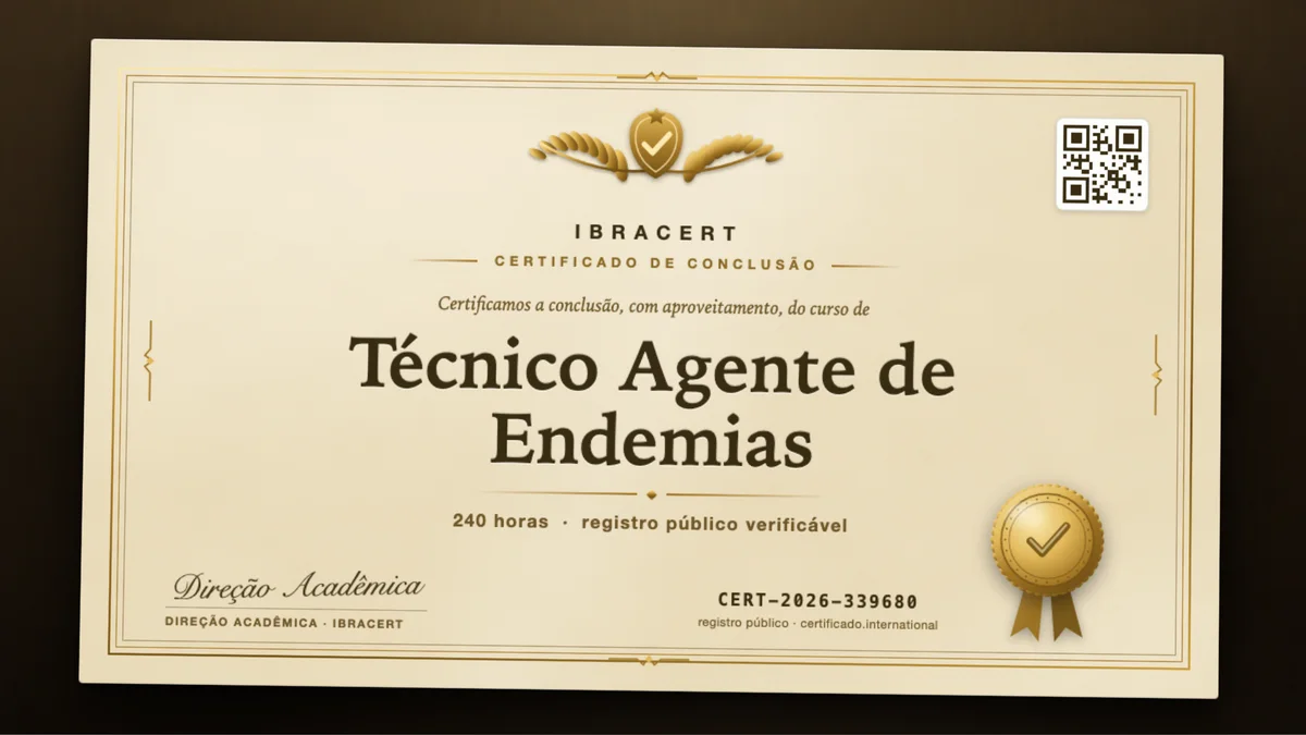 Capa do curso Técnico Agente de Endemias