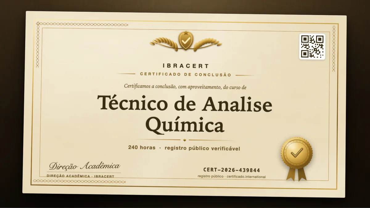 Capa do curso Técnico de Analise Química