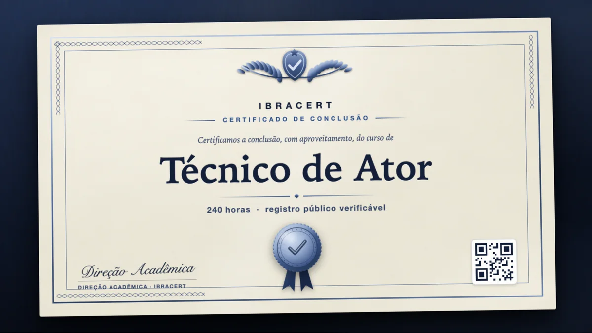 Capa do curso Técnico de Ator