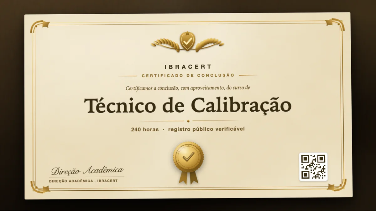 Capa do curso Técnico de Calibração
