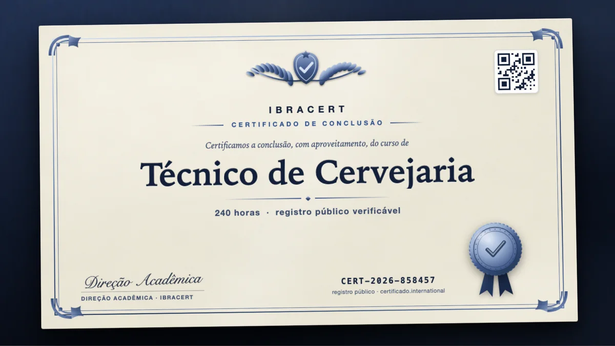 Capa do curso Técnico de Cervejaria